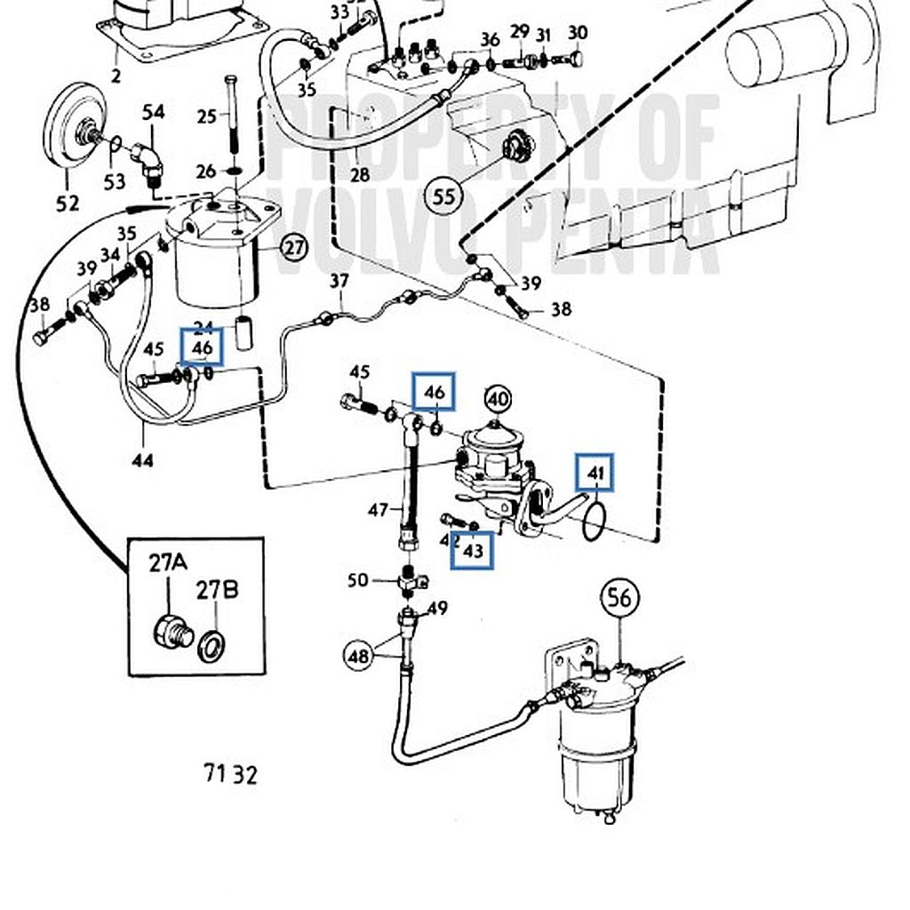Fuel Pump For Volvo Penta 2001, 2002, 2003