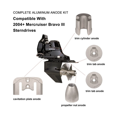 Aluminium Anode Kit For MerCruiser Bravo 3 Sterndrive